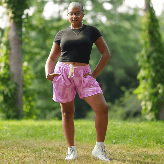 "Lavender" Mesh Shorts